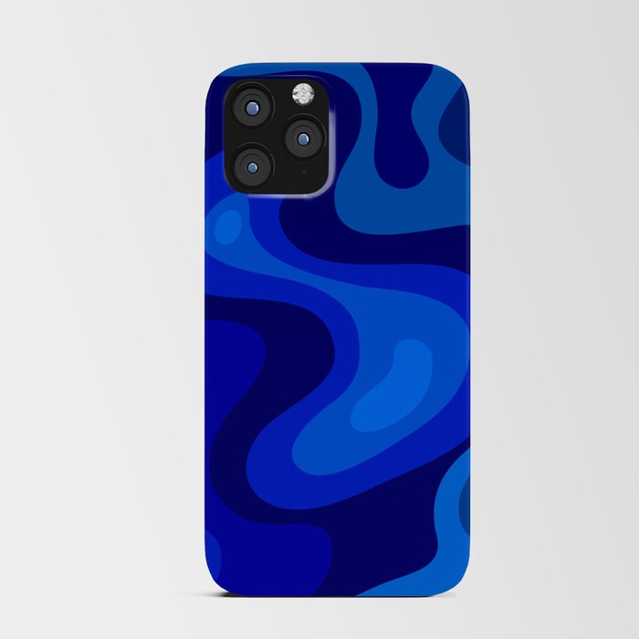 Blue Abstract Art Colorful Blue Shades Design iPhone Card Case
