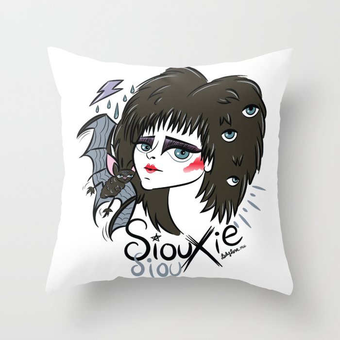 Goth Queen Siou xsie Throw Pillow
