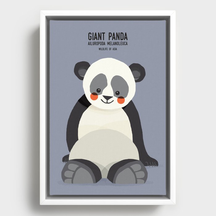 Giant Panda, Wildlife of Asia Framed Canvas