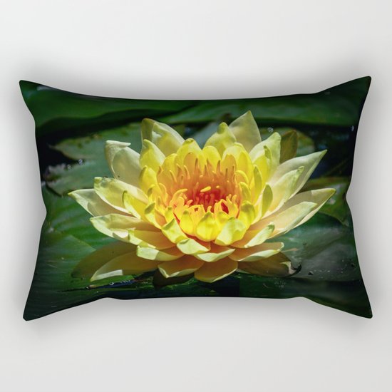 Yellow water lily Rectangular Pillow