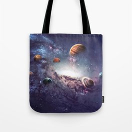 planets of the solar system galaxy Tote Bag