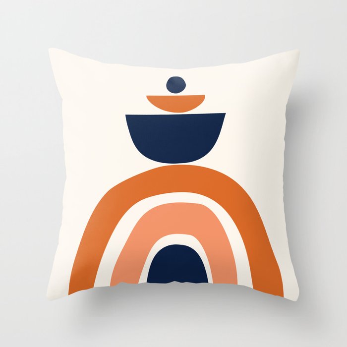Navy blue and hotsell burnt orange throw pillows