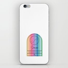 Scorpio Zodiac | Rainbow Stripe iPhone Skin