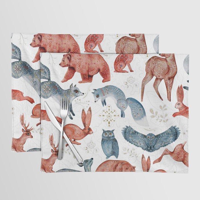 Animals in the forest Placemat