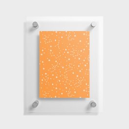 Constellations in the Sky - Orange Floating Acrylic Print