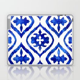 Blue Ethnic Ikat Pattern Laptop Skin