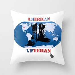 American Veteran Throw Pillow