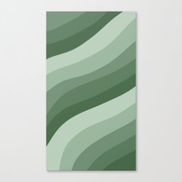 Green curves Canvas Print