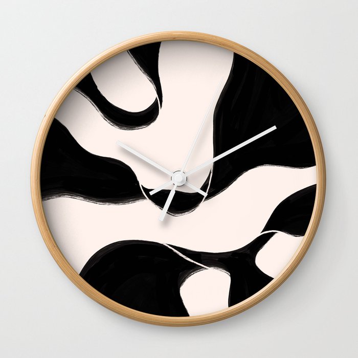Minimalist Organic Shapes Abstract Elegant Wall Clock