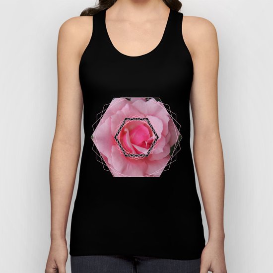 Soft Pink Rose Unisex Tank Top