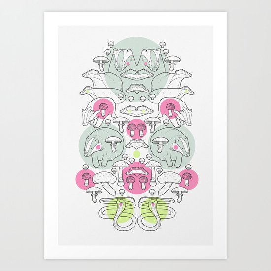 Badger Art Print