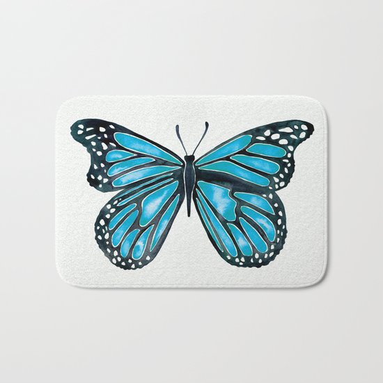 Blue Morpho Butterfly Bath Mat