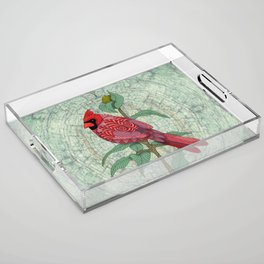 Virginia Cardinal Acrylic Tray