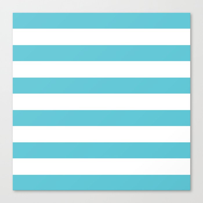 Simply Stripes in Seaside Blue Canvas Print