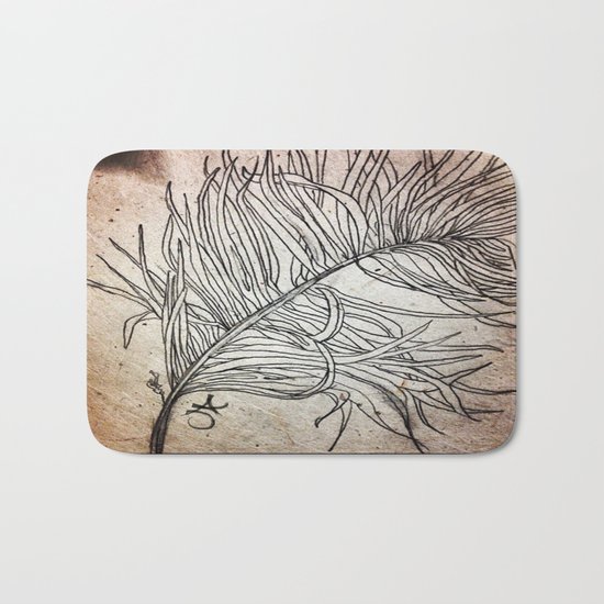 Palm Flower on Earth Day Bath Mat
