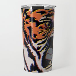 Glitch tiger Travel Mug