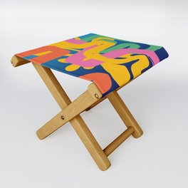 Abstract Tropical Colorful Art  Folding Stool