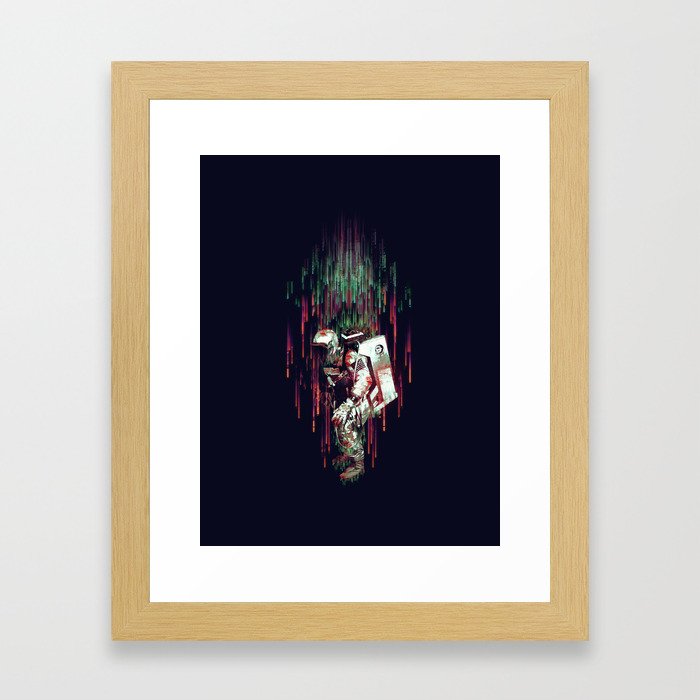 Falling from the Space Framed Art Print