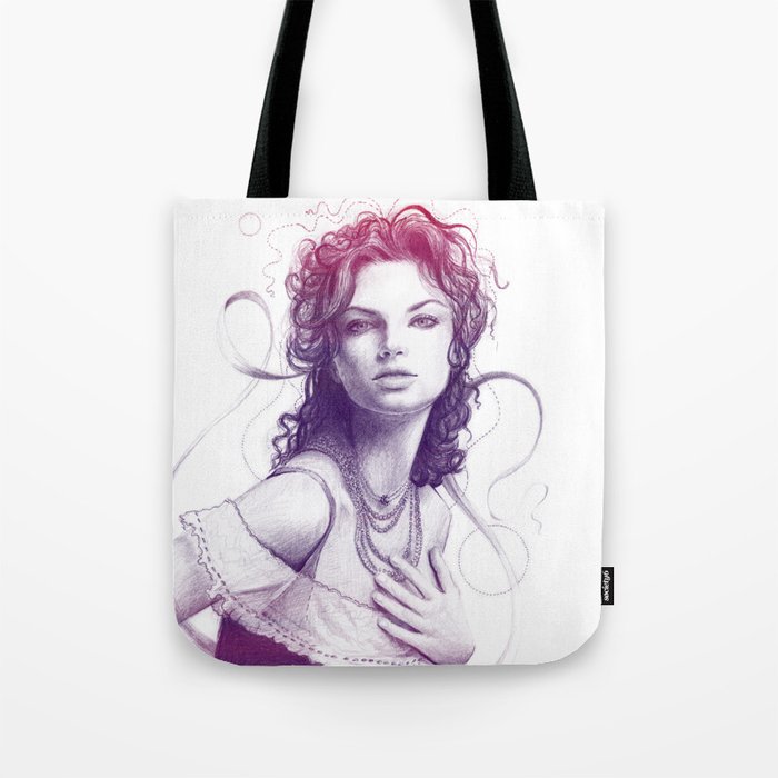Beautiful Girl Portrait Tote Bag