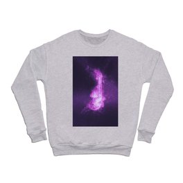 Quarter music note symbol. Abstract night sky background Crewneck Sweatshirt