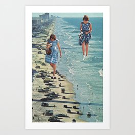 Walk on the Beach Art Print