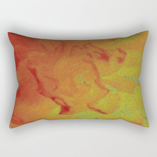 Flower | Flowers | Fading Flower | Red Abstract Rectangular Pillow