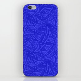 Blue Triangles Pattern Design iPhone Skin