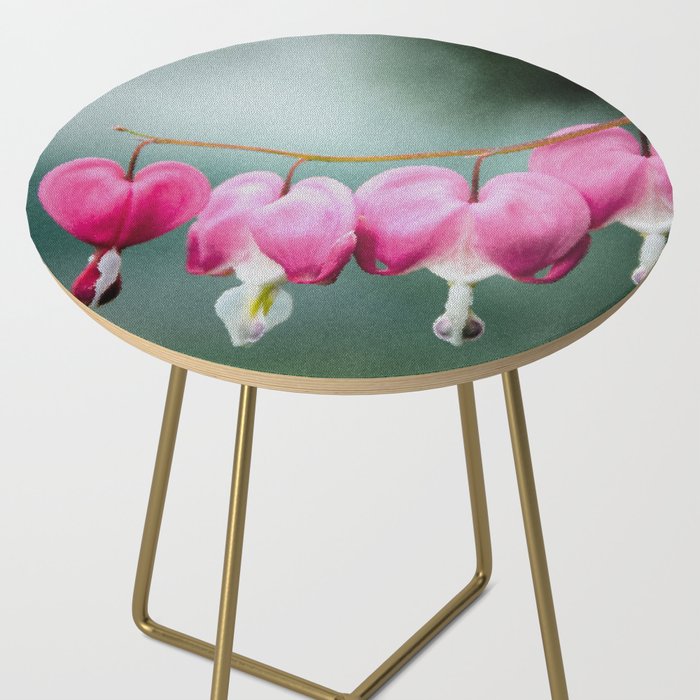 Be Still My Bleeding Heart Stained Glass Illustration Side Table