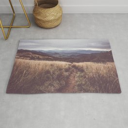 Bieszczady Mountains - Landscape and Nature Photography Rug | Photo, Travel, Autumn, Path, Trail, Hike, Outdoors, Landscape, Mountains, Hills 