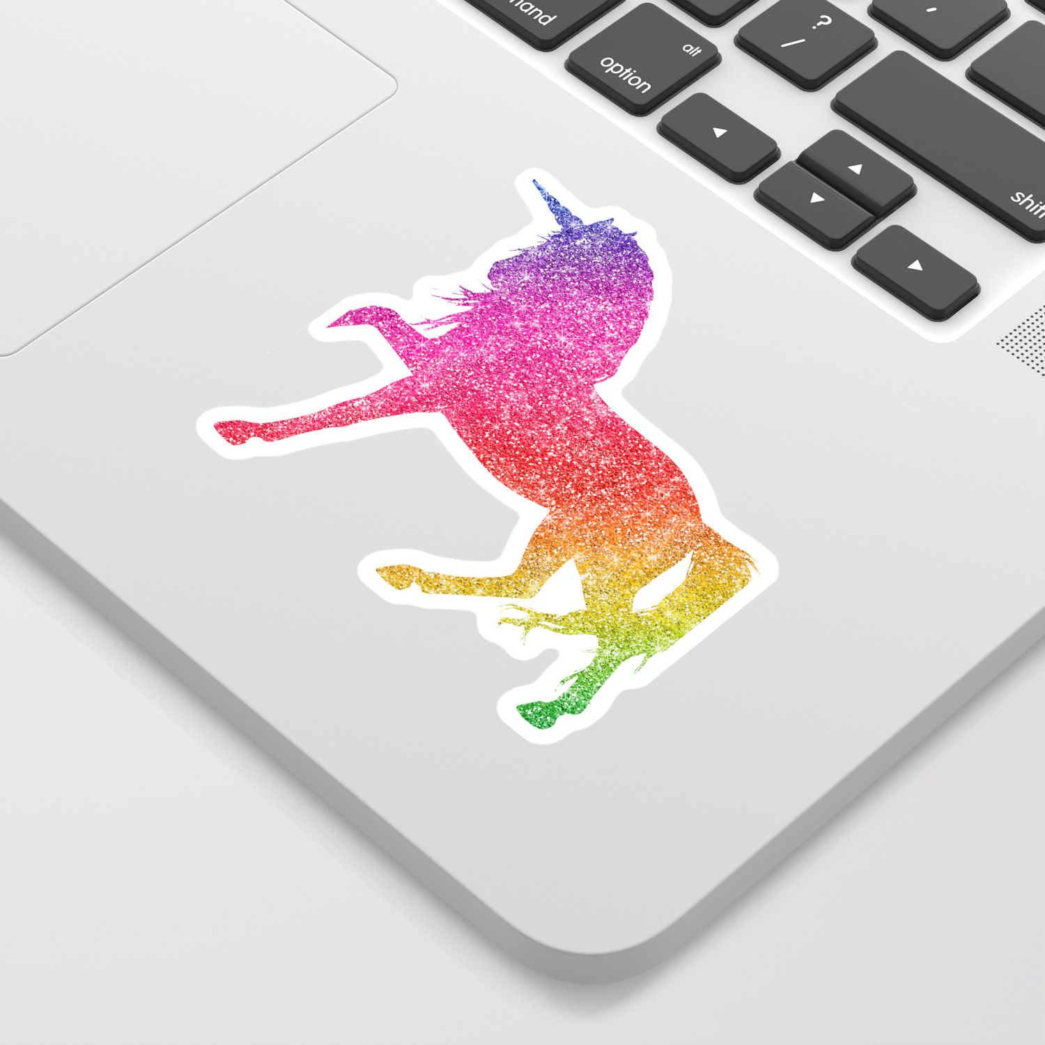 Sparkle Glitter Unicorn Wallpaper For Laptop Rainbow Sparkle Glitter Unicorn Sticker By Colorflowcreations Society6 society6