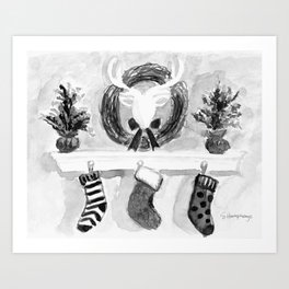 Christmas Stockings Art Print