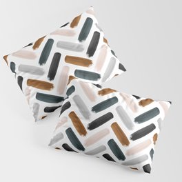 Painted herringbone - neutrals Pillow Sham