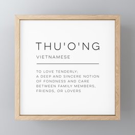 Thu'o'ng Definition Framed Mini Art Print