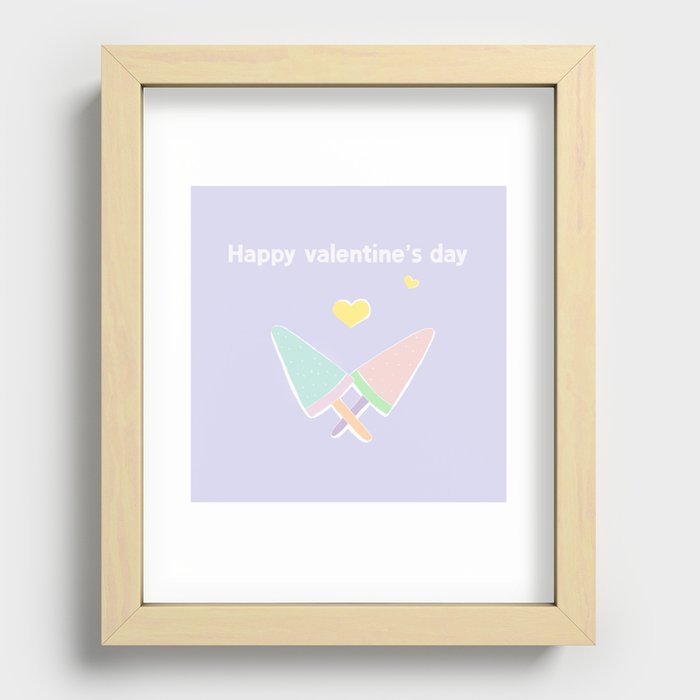 happy valentine's day Recessed Framed Print
