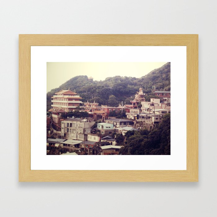 Mountain Town Framed Art Print