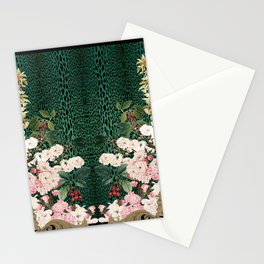 Cherry Leopard Panel Stationery Card