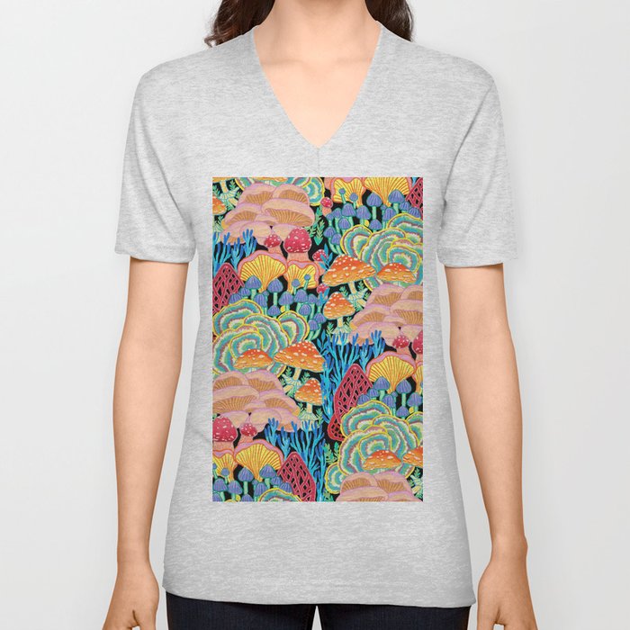 Fungi World (Mushroom world) - BKBG V Neck T Shirt