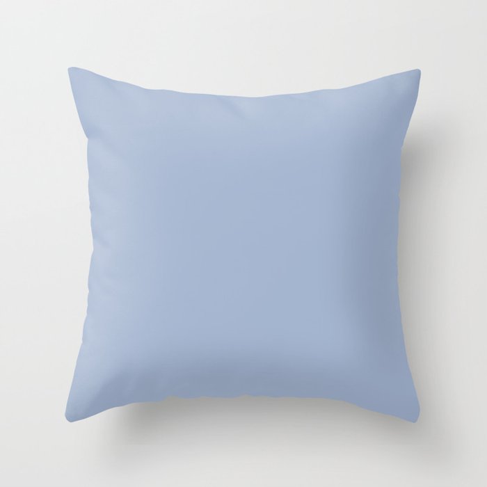 Chambray Blue solid Throw Pillow