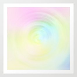 Pastel spin rainbow Art Print