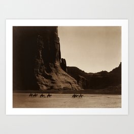 Navajo Riders - Canyon de Chelly - Edward Curtis Photo Print Art Print