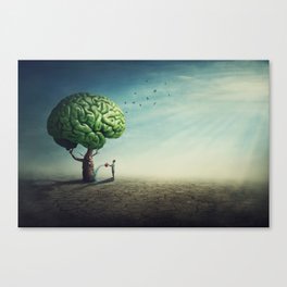 Surreal brain tree Canvas Print