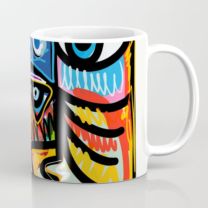 Graffiti Totem Bird Neo Expressionism by Emmanuel Signorino Coffee Mug