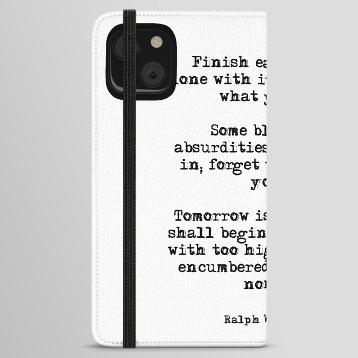 Finish each day - Emerson iPhone Wallet Case