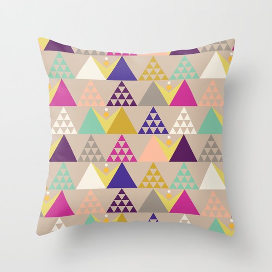 tribal pattern Throw Pillow