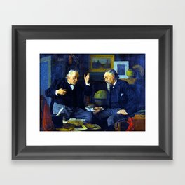 Louis Charles Moeller A Worldy Talk Framed Art Print