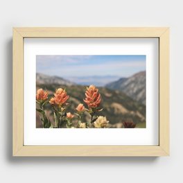 Valley behind the Flowers Recessed Framed Print