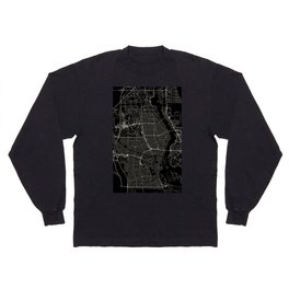 USA, Port St. Lucie - Black and White City Map Long Sleeve T-shirt