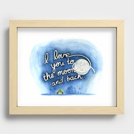 To the Moon and Back Recessed Framed Print