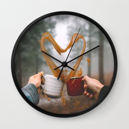 Love and Coffee Wall Clock