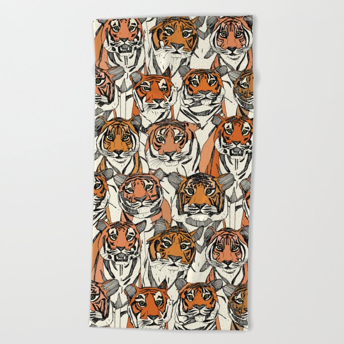 just tigers col Beach Towel